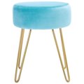 Safavieh Abrea Round Ottomans, Aqua & Gold OTT7500D